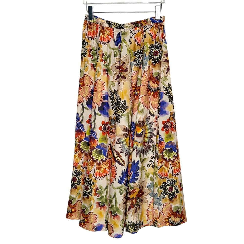 Calypso St. Barth Fall Long Maxi Skirt M NEW Botanical Bold Vibrant Boho